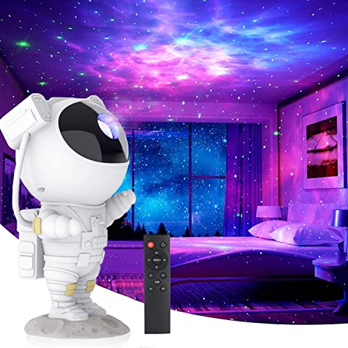 Proyector de luz nocturna de cielo estrellado para decorar habitaciones, ambiente nocturno, regalo para niños y adultos, fiesta en casa (blanco) (Blanco marfil)