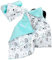 TupTam 2er Set Baby Decken Einschlagdecke 85x85 cm für Autositz Babyschale Babydecke Wiegendecke Minky Baumwolle, Farbe: Bärchen/Mint, Größe: Frühling/Sommer - 85 cm x 85 cm