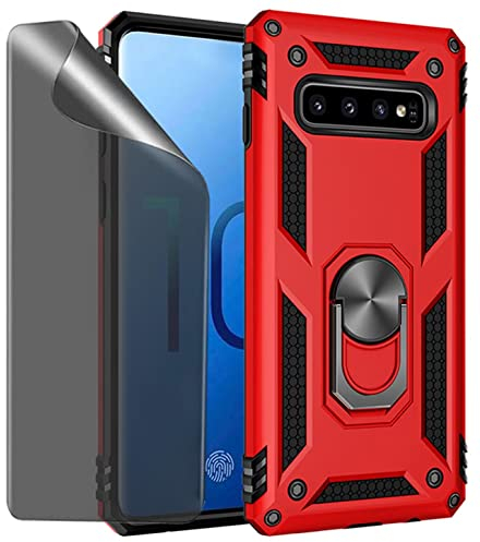 CLYDITE Hülle für Samsung Galaxy S10 4G Hülle Rote handyHülle mit Anti-Spähen Privatsphäre Schützen Folie Blickschutzfolie