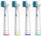 Dentonet Kompatibel mit Oral-B Ersatzbürsten für elektrische Zahnbürste Dentonet Präzision, 1 Packung mit 4 Bürstenköpfen