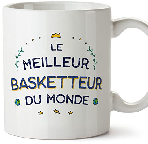 Mugffins Tasses pour BASKETTEUR - En Français - Cadeau original pour BASKETTEUR homme - Meilleur du Monde - 11 oz / 330 ml