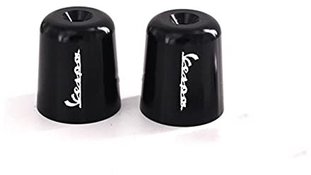 Motorradzubehör CNC Lenkerkappe Endstopfen Für Vespa LT LX GT GTS GTV 60 125 150 200 250 300 300ie Motorrad Lenkergewicht (Color : Schwarz)
