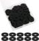 50 Stück Flache Unterlegscheiben Set, Flache Gummi Unterlegscheiben Verschiedene Gummi Unterlegscheiben Strapazierfähiger Abriebfester Gummi für Reparatur Wasserhähnen, Haushaltsgeräte (25 mm)