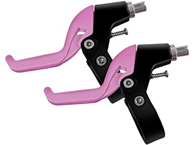 chiwanji Kinderfahrrad-Bremshebel Radfahren Bremsgriff Rosa für 12-20 Zoll Kinderfahrrad DREI Finger 1 Paar Kinderfahrrad-Bremshebel-Ersatzteile