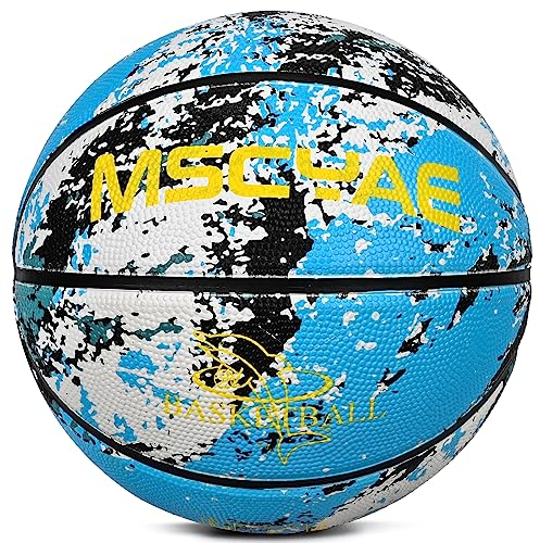 Mini Basketball Größe 3 für Kinder, Outdoor Basketball Gummi Camou Blau 3