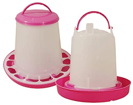 WachtelGlück® Futterautomat und Tränkenset Pink