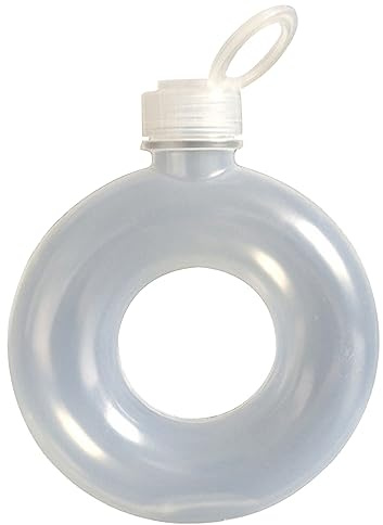500 ml/350 ml süße Donut-Wasserflasche für Kinder, auslaufsicher, Reisebecher mit Griffring, Anti-Fall, transparente Trinkflasche, Muttertag/Party/Abschlussfeier/Weihnachten/Geburtstag (weiß, 500 ml)