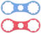 CENPEK 2PCS Mountain Bike Fork Shoulder Cap Wrench Compatible with Suntop XCM/XCR/XCT/RST - Red + Blue