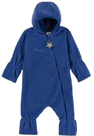 Sterntaler Baby Overall Fleece Unisex - Jumpsuit aus Microfleece Stickerei, Reißverschluss, sowie Hand- und Fußstulpen - kobaltblau, 74