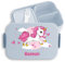 Kinder Bento Box Midi für Mepal Bentobox - Einhörner - Brotbox Einhorn Lunchbox Unicorn I - 900 ml - Hellblau - jausenbox mädchen schule personalisierte brotboxen einhörnern pink brotdose