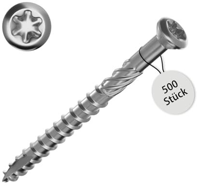 TERRASSCO Lot de 500 vis pour terrasse 5 x 70 mm