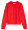 Marc O'Polo Denim Damen Cardigan Strickjacke mit Rundhalsausschnitt, Rot (Vermillion Red), L