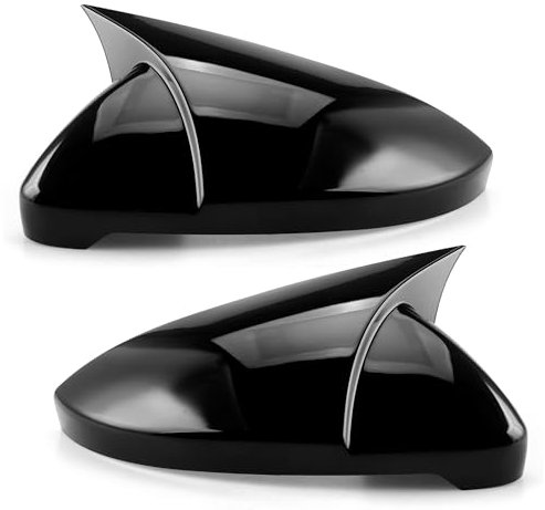 Asasytal Auto-Rückspiegelabdeckungen, ABS-Kunststoff-Abdeckkappen für Seitenspiegel, kompatibel mit Golf MK7 Schrägheck MK7.5 GTI R GTD Base 2009–2020 Tou-ran II, 1 Paar