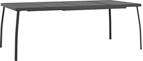 SDWEHO7 Gartentisch aus Metall Mesh-Design, Garten Esstisch Terrassentisch Balkontisch für Hinterhof, Hitze- und Wetterbeständig, Anthrazit 200x100x72 cm