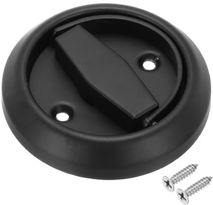 PATIKIL Maniglie per Porte Scorrevoli da Incasso Rotonda Maniglia per Porta Armadio Nascosto Rotondo in Acciaio Inossidabile 304 per Porte Cassetto, Nero