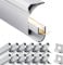 10 x LED Aluminium eckprofil 2m (20m) sockelleiste Led fussleisten Trockenbau Profil Deckenprofil für als 9 mm Led Streifen/Led Leisten/Led Schiene, für Sockel- und Eckmontage - 2000 x 36,4 x 60,2 mm