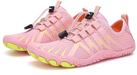 Chaussures De Randonnée Pieds Nus - Bout Large, Antidérapantes, Imperméables, Respirantes - Pieds Sains Et Confortables Adaptés Aux Hommes Et Aux Femmes Chaussures Pieds Nus (unisexe)(Pink,42 EU)