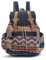 Siepificius Zaino in tela di grande capacità, con cerniera, stile etnico, per la scuola, lo shopping, regolabile, da viaggio, borsa a tracolla tipo 2, Tipo 3, Type 3