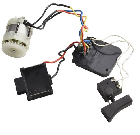 HEIBTENY Motosega elettrica senza spazzole, motore di ricambio per utensili elettrici, 14 denti, metallo nero (A)