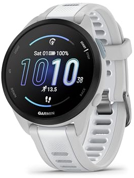 Garmin Forerunner 165 Music [renewed] - Lauf-Smartwatch, 1,2 AMOLED Touchscreen, bis zu 11 Tage Akkulaufzeit, 25+ Sport-Apps, Trainingsempfehlungen, smarte Funktionen, GarminMusic [Generalüberholt]