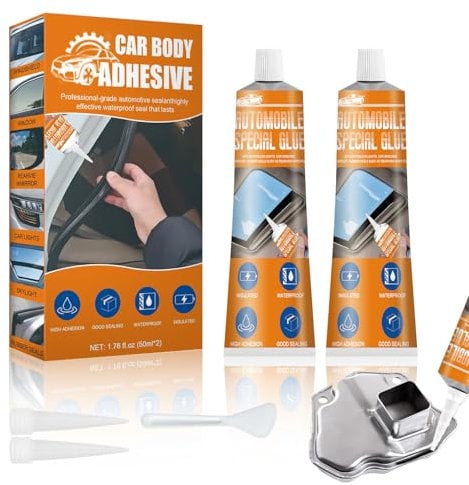 LIKFCBOND Colla per Sigillare Carrozzerie, Silicone Nero per Auto, Colla per Carrozzeria Auto, Sigillante Vetri Auto, Silicone Nero per Carrozzerie, Finestrini e Altre Parti Automobilistiche, 100 ML