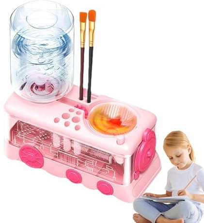 Brush Cleaner Rinse Cup - Paint Station for Kids and Adults,Automatic Brush Cleaning Tool for Craft Projects, Oil Painting and Art Classrooms