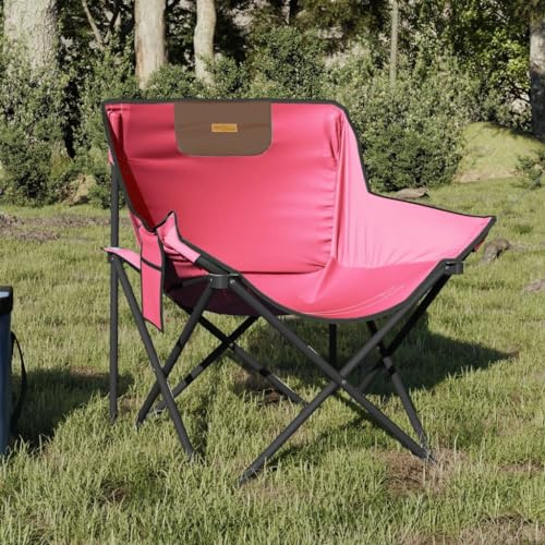 QZZCED Campingstühle 2 STK. mit Tasche Klappbar Rosa Terrassenmöbel Balkonstühle für Schwimmbäder
