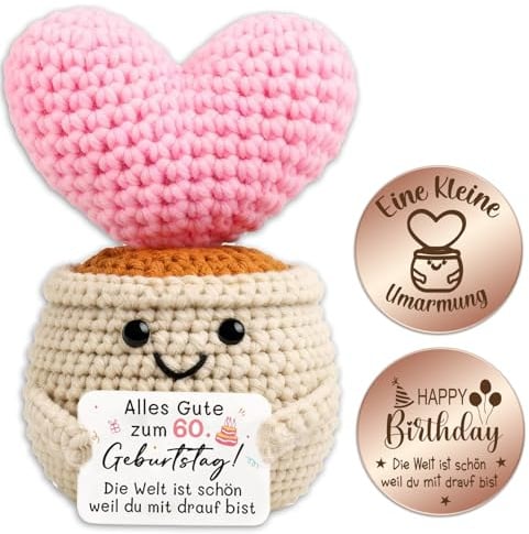 boluoboluomi 60.Geburtstagsgeschenk für Ehemann oder Ehefrau Pocket Hug Personalisiertes Geschenk 60. Geburtstagsgeschenk Geburtstagsgeschenk für Frauen