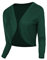 Urban GoCo Mujeres Chaqueta Corta Punto de Manga 3/4 Rebecas Escote en V Bolero Cárdigan (M, #2 Verde Oscuro)