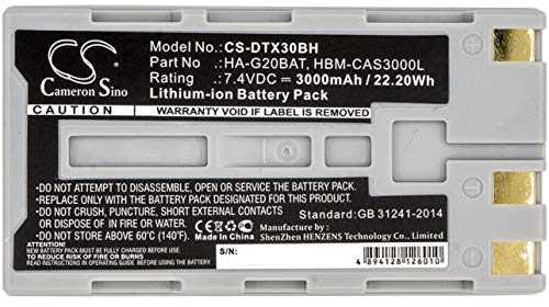 CS-DTX30BH Akku 3000mAh Kompatibel mit DT-X30, DT-X30G, DT-X30GR-30C, IT-9000, für [Hioki] LR8510, LR8511 Ersetzt FJ50L1-G, HA-G20BAT, HBM-CAS3000L, Z1007
