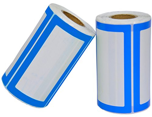 Namen Aufkleber Etiketten Selbsteklebend - 2 Rollen 500 Sticker Insgesamt - 9 x 5 cm - Namensschilder Farbetiketten für Küche, Kinder-Kleidung, Schule, Kindergarten und Büro