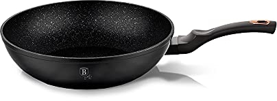 Berlinger Haus Wok 28 cm Black Rose – Revestimiento de mármol – Aluminio Turbo inducción