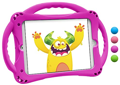 TopEsct iPad Mini Case Kids Anti-Shock Shockproof Grip Stand Protective Case for iPad Mini, Mini 2, Mini 3 iPad Mini 4 and iPad Mini 5 2019(Violett)