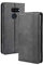 DEDUX Flip Hülle kompatibel mit LG K40S, Retro Leder Brieftasche Abdeckung Magnetverschluss Folio Ständer Kartensteckplätze Handyhülle, Schwarz