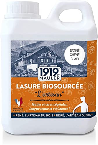 Holzlasur außen & innen Eiche hell – biosourciert, handwerkliche Qualität (1 l)