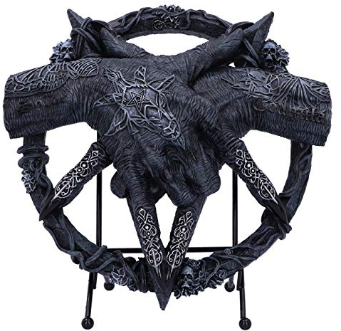 Nemesis Now Hand Free Standing Plaque, Black, 24.5cm Hold of Baphomet Handfreistehendes Schild, Schwarz, 24,5 cm, Harz