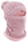 TAGVO Winter Warm Strickmütze&Halswärmer-Sets, Flexible Strickmütze mit Haarball, weiches, dickes Fleece gefüttert, verstellbare Gesichtsmaske für Frauen für Outdoor-Sportarten, Wintergeschenk