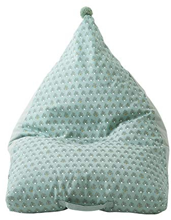 VERTBAUDET Sitzsack in Birnenform, Palmettenmotiv, Grün