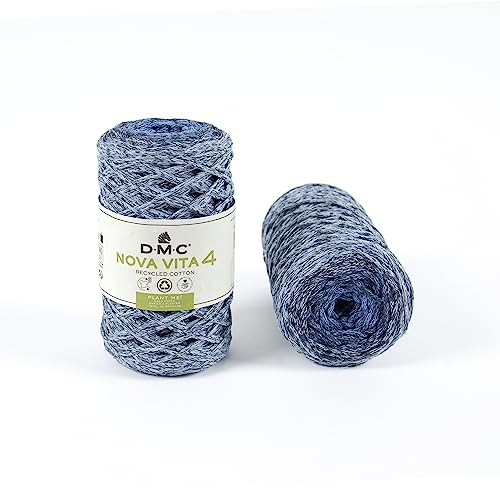 DMC - Eco Vita 4 Multico | Recyceltes Baumwollgarn - mit Pflanzen-Etikett | 250 g - 200 m - 6 Farben