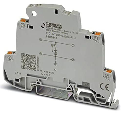 PHOENIX CONTACT TTC-6-TVSD-C-12DC-PT-I Überspannungs-Feinschutz mit Integrierter Statusanzeige für eine Signalader mit Geerdetem Bezugspotenzial