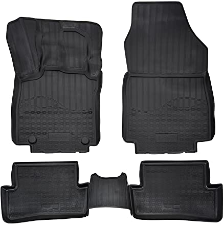 J&J AUTOMOTIVE Alfombrillas de Goma 3D compatibles con Clio 4, 2012 – 2019, Ajuste Individual con Borde Alto Aprox. 4 – 5 cm, para Todas Las Condiciones climáticas, 4 Piezas