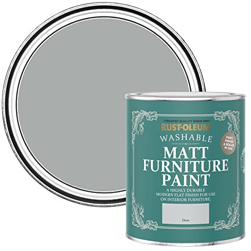 Rust-Oleum Light Grey Furniture Paint in Matt Finish - Dove 750ml
