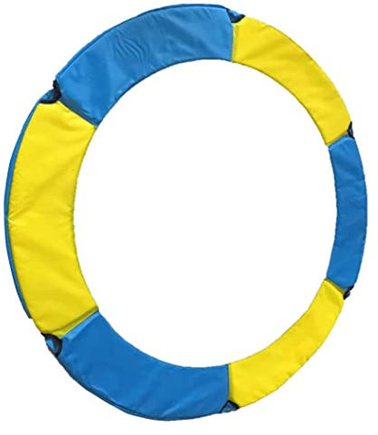 Trampolin Randabdeckung 120cm 140cm 150cm, UV-Schutz Federabdeckung Trampolin Umrandung Schutzrand, Reißfest Wasserdicht Trampolin Abdeckung Schutzrand Randschutz Schutz,Yellow+blue,Ø 140cm/55in