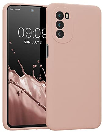 kwmobile Cover per Motorola Moto G52 / Moto G82 5G Custodia - Back Case per Smartphone in Silicone TPU - Protezione Gommata - rosa antico