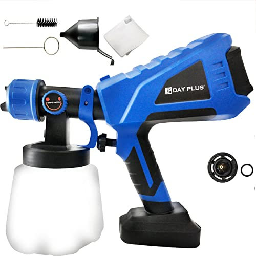 Farbsprühsystem 550W für Dispersions-/Latexfarben, Lacke und Lasuren im Innenbereich, 3 Sprühmustern Farbsprühgerät mit 1000 ml Abnehmbarer für Wandfarben, Lackfarben, Lasuren
