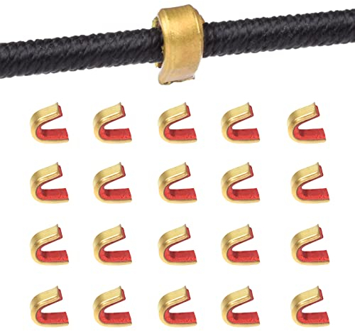 NIKA ARCHERY 20 Stück Bogen Nockpunkte Nockpunkt Bogensehne Nockpunkt Bogenschießen Zubehör Messingnocken für Recurve und Compoundbogen