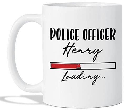 Taza personalizada de carga de policía, taza personalizada de oficial de policía, taza de cadete de policía, regalo de futuro oficial de policía, regalo de graduación de la Academia de policía, taza