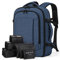 Lekespring Rucksack Herren Laptop Rucksack Reiserucksack Handgepäck Business Rucksack Travel Backpack mit 6 Teilige Kleidertaschen für Urlaub Business Arbeit Reisen, Blau