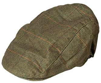 Rydale Mens Tweed Print Flat Cap Country Printed Tweed Caps for Men 2 Colours