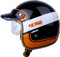Demi Casque Casque Moto avec Visière Vintage Casques Bols Homologué ECE Casque Mobylette Ouvert Demi Casque Homme Femme Casque Jet pour Cruiser Hélicoptère Scooter 7,M
